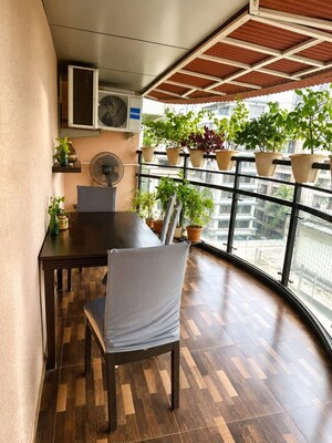 Balcony in 3 BHK Apartment at Khar West – for Rent