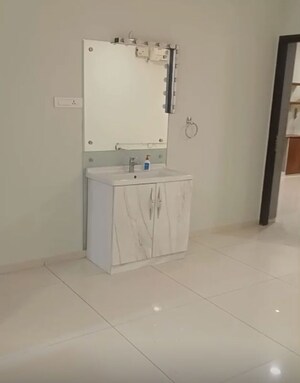Bathroom in 3 BHK Apartment at Rajapushpa Regalia, Kokapet – for Rent
