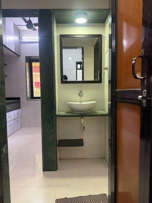 Bathroom in 1 BHK Apartment at Yashodham Complex, Goregaon East – for Rent