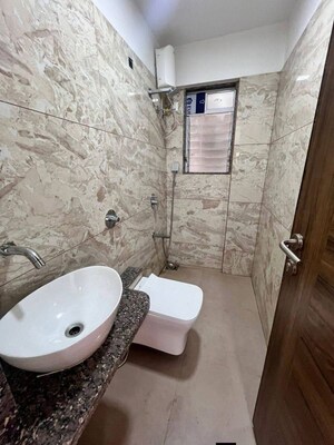Bathroom in 2 BHK Apartment at Mahavir Sadhana CHS, Vashi Sector 14 – for Rent