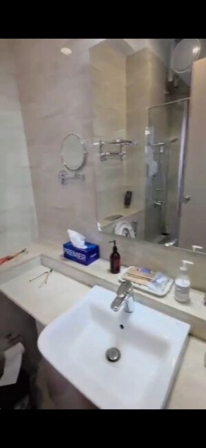 Bathroom in 3 BHK Apartment at Adani Ten BKC, Bandra East – for Rent