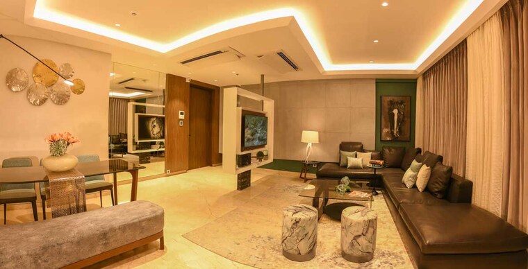 Living Room, hermes-212-riverwalk 3 Bedroom 2650 Sq.Ft. Apartment In Kalyani Nagar Pune 10579238