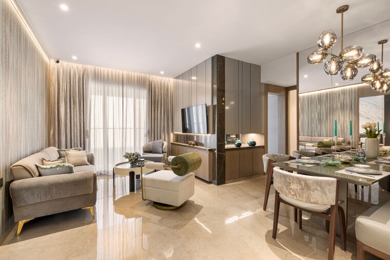 Living Room, dosti-greenscape 3 Bedroom 1082 Sq.Ft. Apartment In Hadapsar Pune 10579222