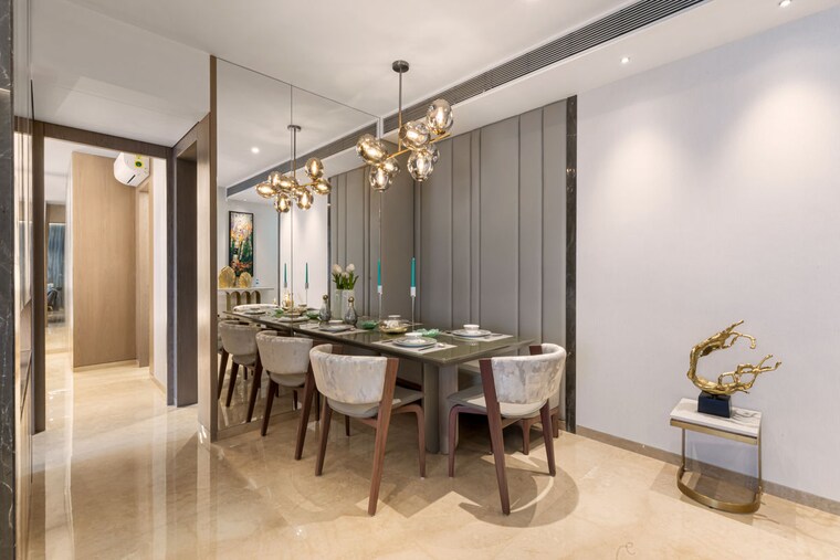 Dining area, dosti-greenscape 3 Bedroom 1082 Sq.Ft. Apartment In Hadapsar Pune 10579222