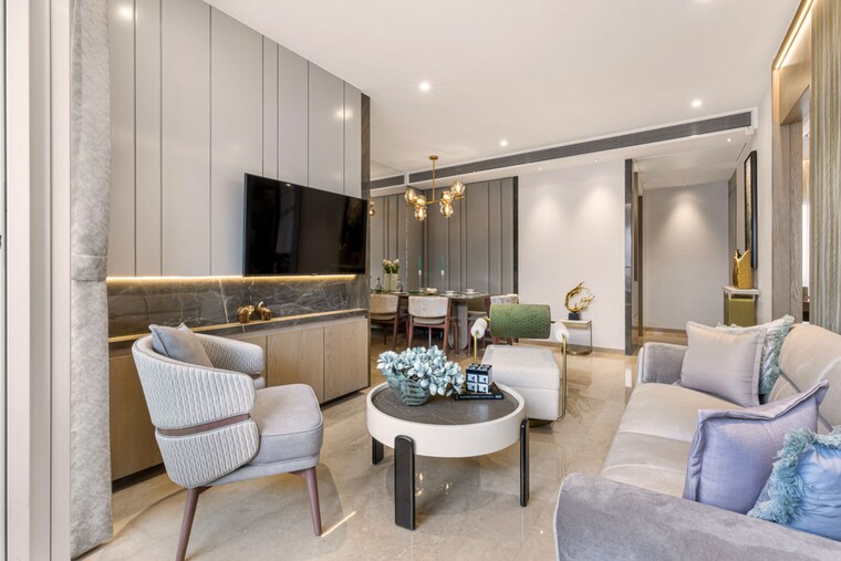 Living Room, dosti-greenscape 3 Bedroom 1082 Sq.Ft. Apartment In Hadapsar Pune 10579222