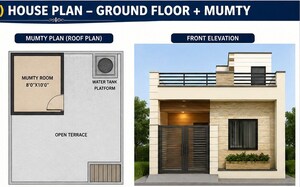 2 BHK Independent House – Exterior View View at Banthara - for Sale