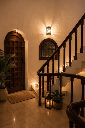 Staircase in 3 BHK Villa at Tirumalagiri – for Sale