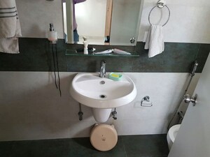 Bathroom in 3 BHK Apartment at Twin Towers, Prabhadevi – for Rent