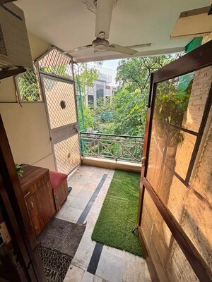 Balcony in 2 BHK Builder Floor at Malviya Nagar – for Rent