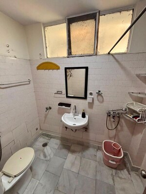 Bathroom in 2 BHK Builder Floor at Malviya Nagar – for Rent