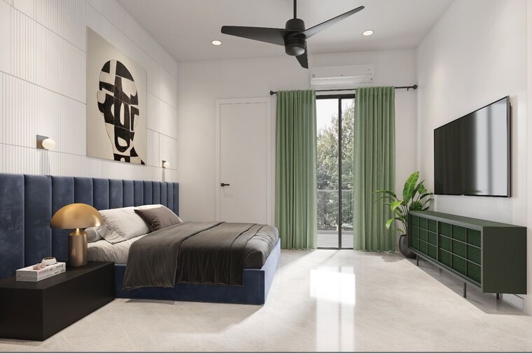 Bedroom, t-and-t-the-blue 3 Bedroom 2048 Sq.Ft. Apartment In Siddharth Vihar Ghaziabad 10579761