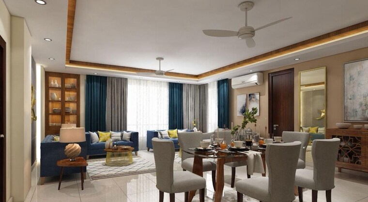 Living Room, aba-county-107 4 Bedroom 3525 Sq.Ft. Apartment In Sector 107 Noida 10579848