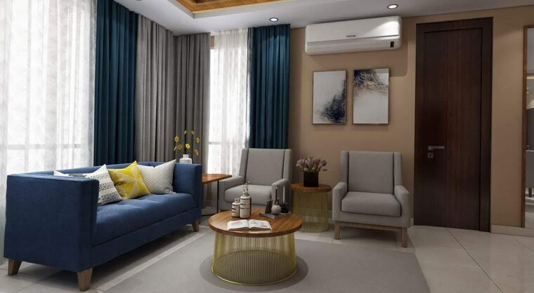Living Room, aba-county-107 4 Bedroom 3525 Sq.Ft. Apartment In Sector 107 Noida 10579848