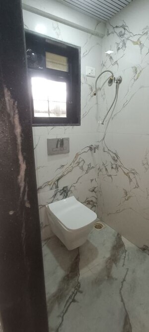 Bathroom in 1 BHK Apartment at Maruti Park, Kopar Khairane – for Rent
