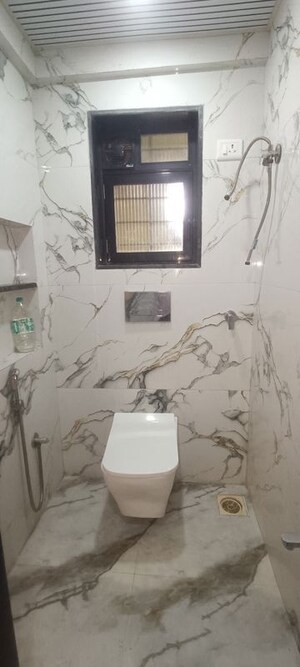 Bathroom in 1 BHK Apartment at Maruti Park, Kopar Khairane – for Rent