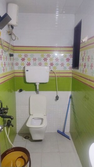 Bathroom in 3 BHK Apartment at Kalash Udyan, Kopar Khairane – for Rent
