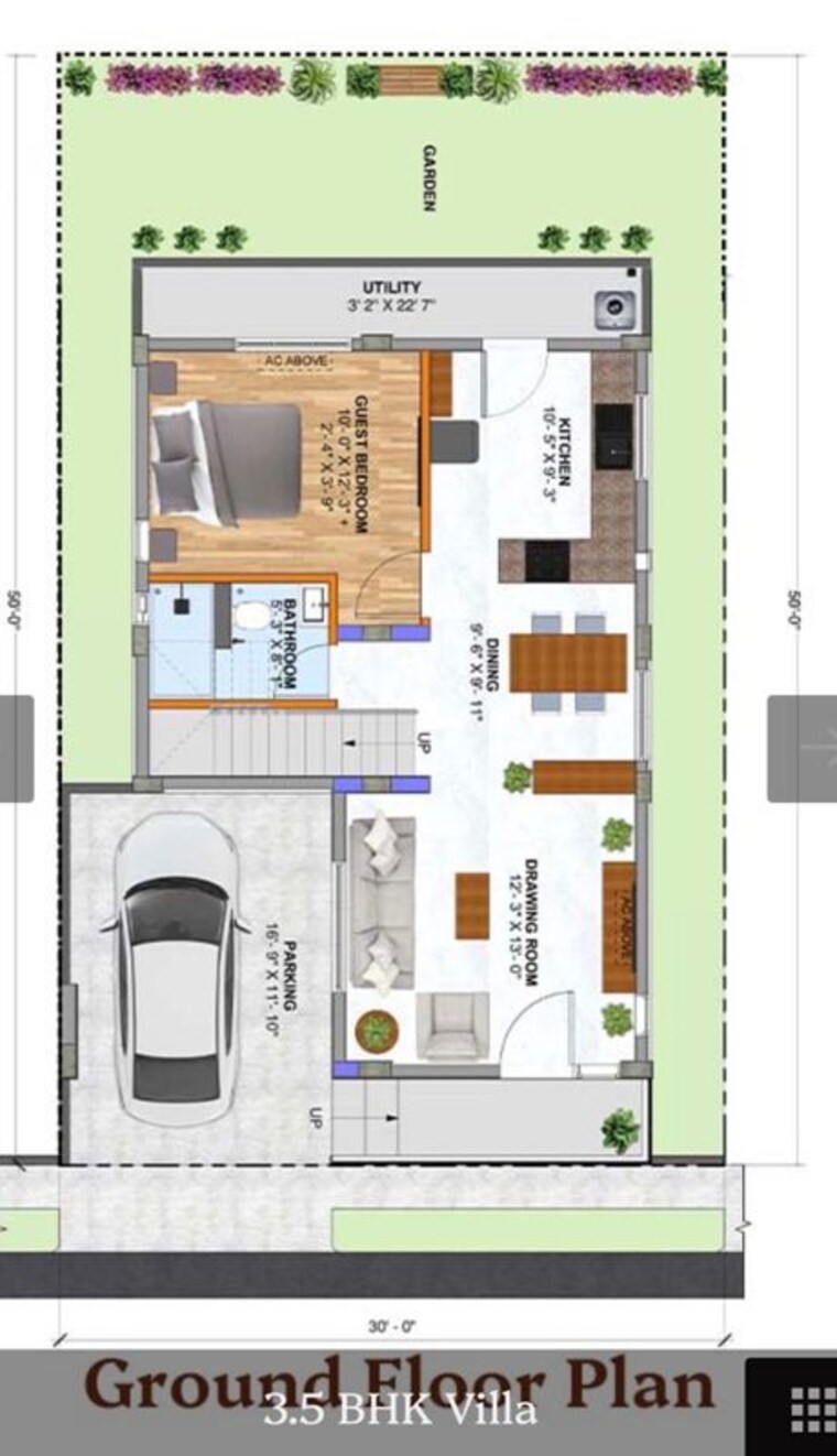 Floor Plan, sarjapur 3 Bedroom 2000 Sq.Ft. Villa In Sarjapur Bangalore 10580080