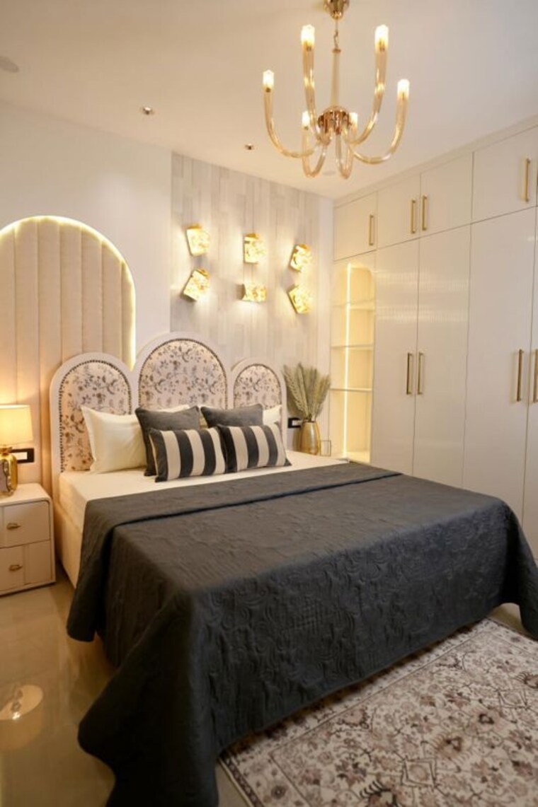 Bedroom, dhakoli 3 Bedroom 1910 Sq.Ft. Villa In Dhakoli Zirakpur 10580153