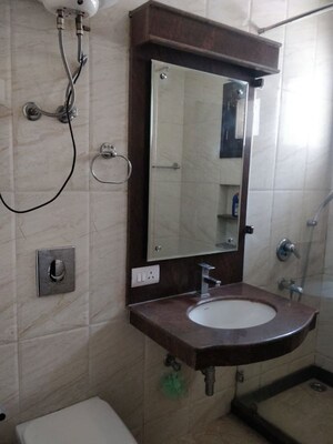 Bathroom in 4 BHK Builder Floor at Safdarjung Enclave – for Rent