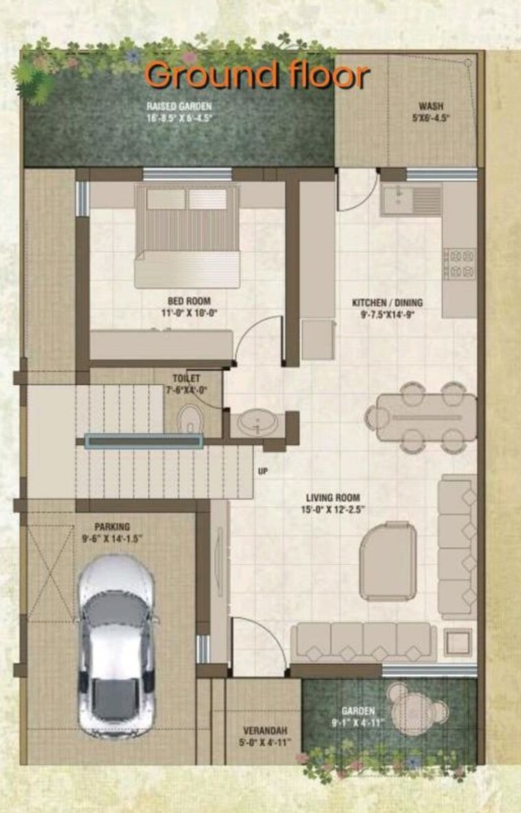 Floor Plan, monareeca-monalisa-lakewoods 4 Bedroom 2600 Sq.Ft. Villa In Bhayli Vadodara 10580498
