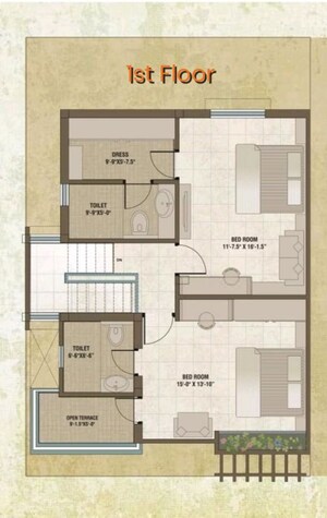 Floor Plan in 4 BHK Villa at Monareeca Monalisa Lakewoods, Bhayli – for Sale