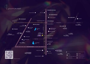 3 BHK Apartment – Map Location View at Puravankara Purva Silver Sky, Electronic City Phase ii - for Sale