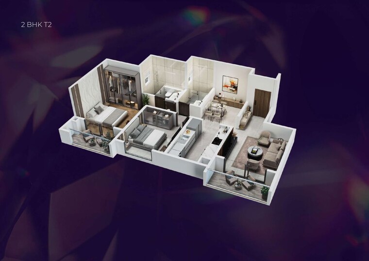 Floor Plan, puravankara-purva-silver-sky 3 Bedroom 1864 Sq.Ft. Apartment In Electronic City Phase ii Bangalore 10579185