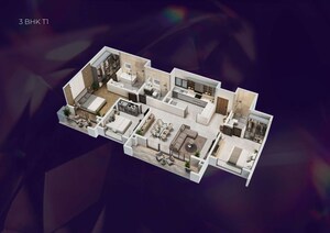 Master Plan in 3 BHK Apartment at Puravankara Purva Silver Sky, Electronic City Phase ii – for Sale