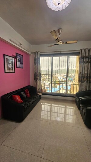Living Room in 1 BHK Apartment at Krishna Heights Ghansoli, Ghansoli – for Rent