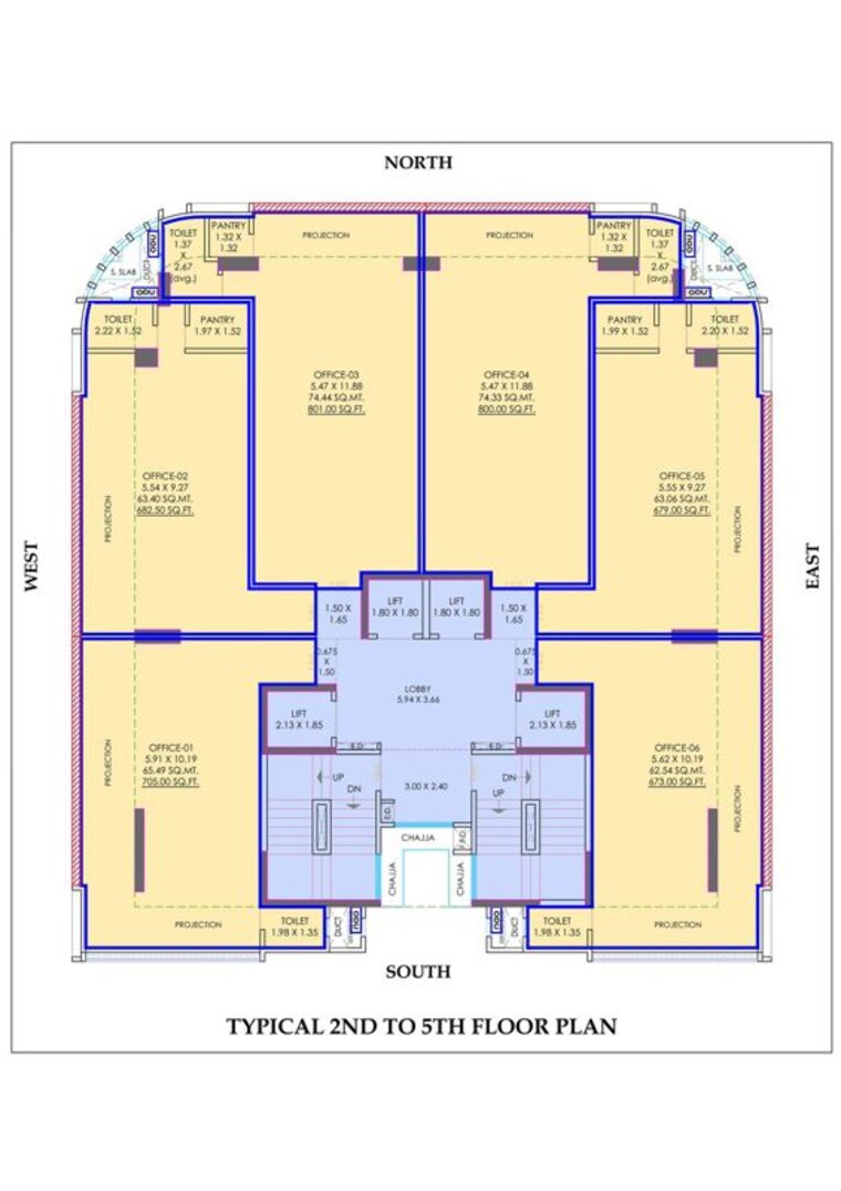 Floor Plan, nexsa-capital Commercial Office Space 801 Sq.Ft. In Andheri East Mumbai 10580521