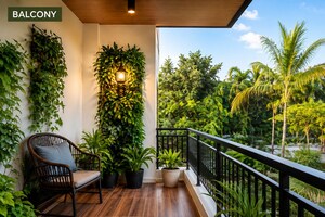 Balcony in 3 BHK Villa at Puthencruz – for Sale