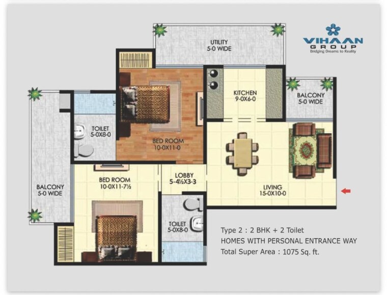 Floor Plan, vihaan-greens 3 Bedroom 1640 Sq.Ft. Apartment In Sector 1 Greater Noida Greater Noida 10580944