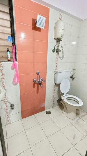 Bathroom in 1 BHK Apartment at Riddhi Garden, Malad East – for Rent