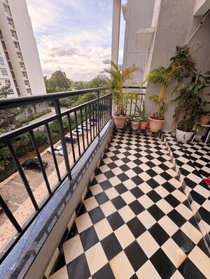 Balcony in 3 BHK Apartment at Puravankara Purva Zenium, Hosahalli – for Rent