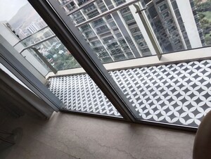 Balcony in 3 BHK Apartment at Oberoi Realty Esquire, Goregaon East – for Rent