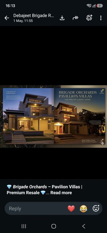 5 BHK + Servant Room 4800 Sq.Ft. Villa in Brigade Orchards