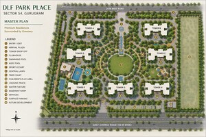 Master Plan in 3 BHK Apartment at DLF Park Place, Sector 54 – for Rent