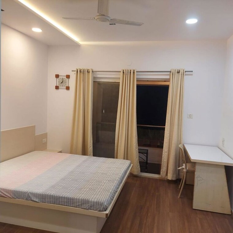 Bedroom, kumar-picasso-o 3 Bedroom 1400 Sq.Ft. Apartment In Hadapsar Pune 10581296