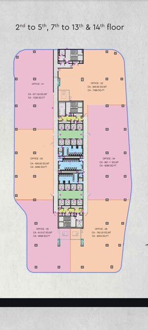 Floor Plan in  Office Space at Kajupada – for Rent