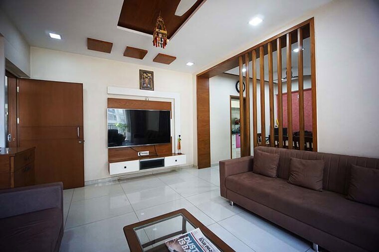 Living Room, shela 3 Bedroom 1960 Sq.Ft. Apartment In Shela Ahmedabad 10581400