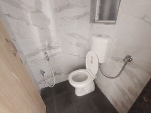 Bathroom in 1 BHK Apartment at Aanand Jai Bhavani CHS LTD SRA Project, Pokhran Road No Two – for Rent