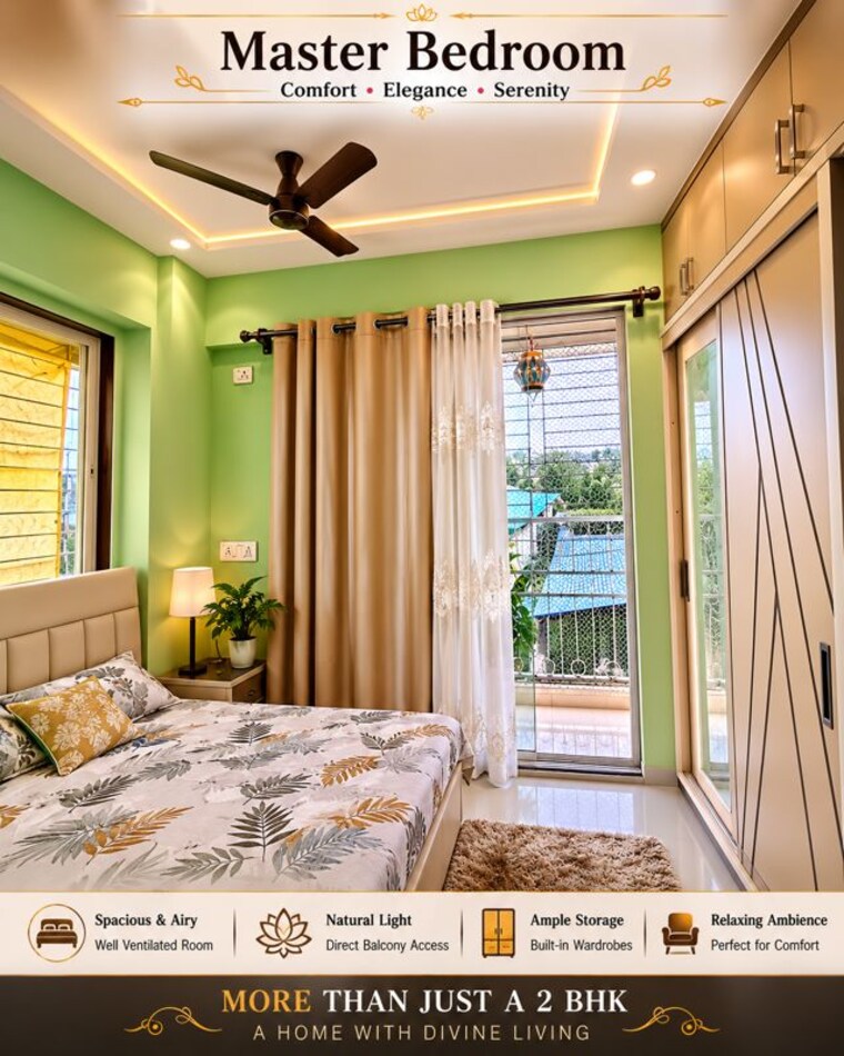 Master Bedroom, cielo-apartment 2 Bedroom 1300 Sq.Ft. Apartment In Uran Navi Mumbai 10581935