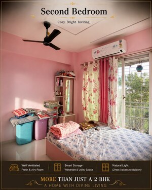 Bedroom in 2 BHK Apartment at Cielo Apartment, Uran – for Sale