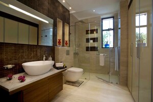 Building Lobby in 3.5 BHK Apartment at Palam Vihar – for Sale