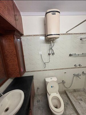 Bathroom in 3 BHK Builder Floor at Kalkaji – for Rent