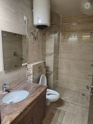 Bathroom in 3 BHK Builder Floor at Greater Kailash I – for Rent