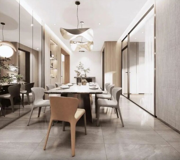 Dining area, rustomjee-the-panorama 6 Bedroom 6200 Sq.Ft. Villa In Pali Hill Mumbai 10582311