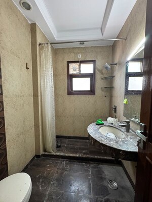 Bathroom in 3 BHK Builder Floor at Greater Kailash I – for Rent