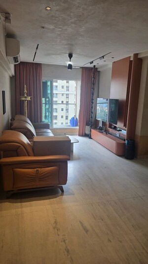Living Room in 3 BHK Apartment at Godrej Emerald, Ghodbunder Road – for Rent