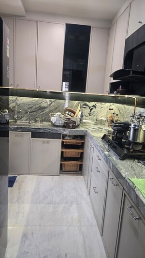 Kitchen in 3 BHK Apartment at Godrej Emerald, Ghodbunder Road – for Rent